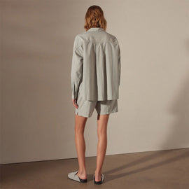 Relaxed Striped Baja Shirt in Light Blue Stripe | James Perse Los Angeles