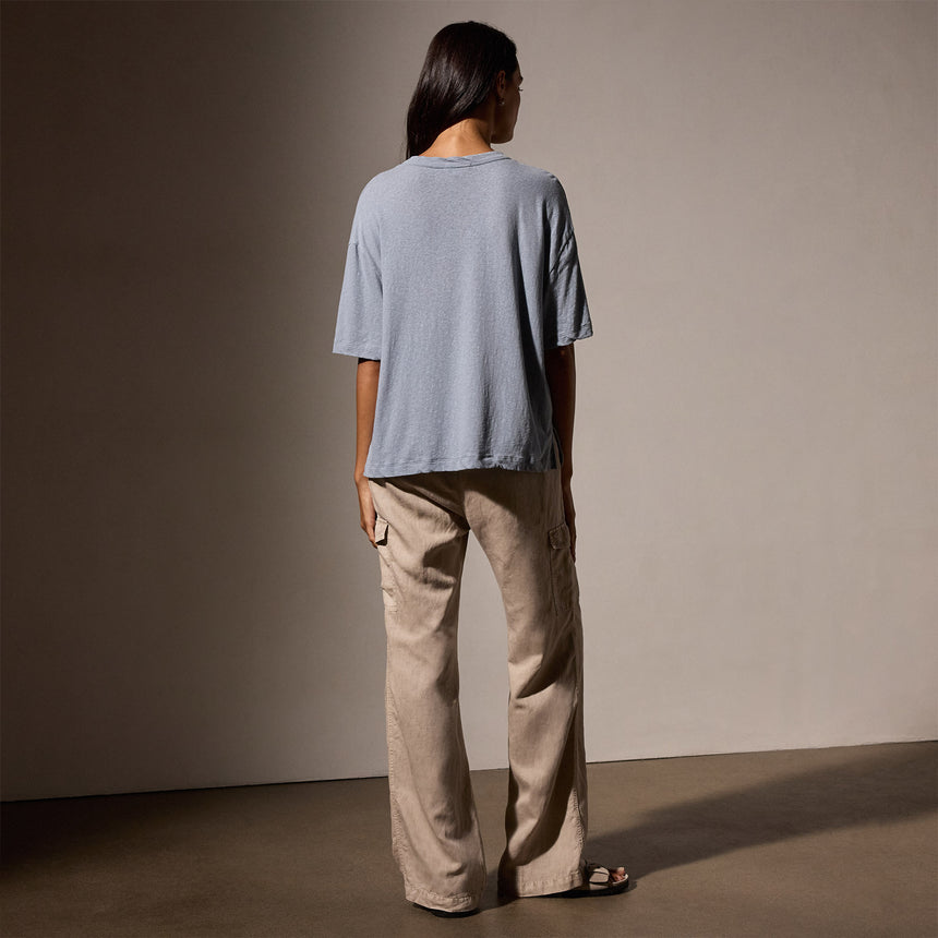 Recycled Cotton Jersey Crew in Bluestone | James Perse Los Angeles