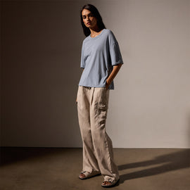 Recycled Cotton Jersey Crew in Bluestone | James Perse Los Angeles