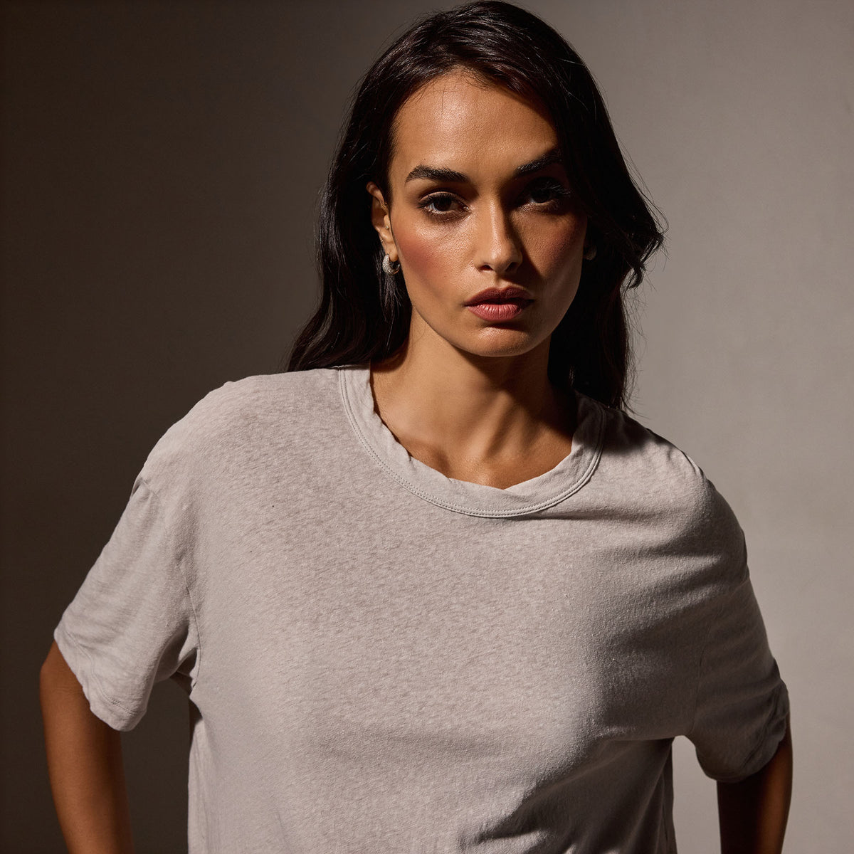 Recycled Cotton Jersey Crew in Salt | James Perse Los Angeles