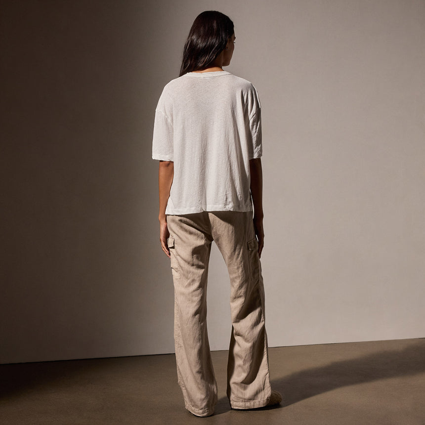 Recycled Cotton Jersey Crew in White | James Perse Los Angeles