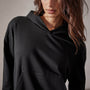 Recycled Feather Weight Clean Hoodie  in Black | James Perse Los Angeles
