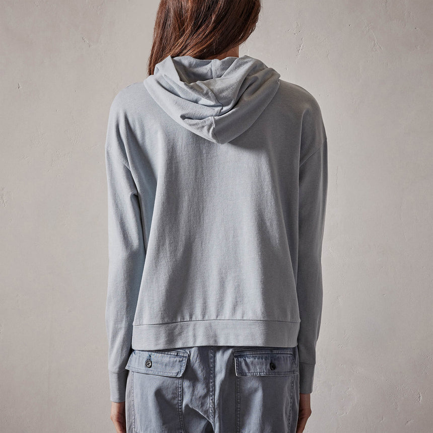 Recycled Feather Weight Clean Hoodie in Ocean Mist | James Perse Los Angeles