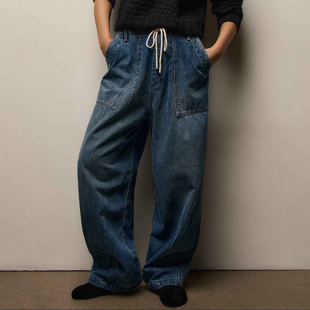 Denim Military Pant in Medium Wash | James Perse Los Angeles