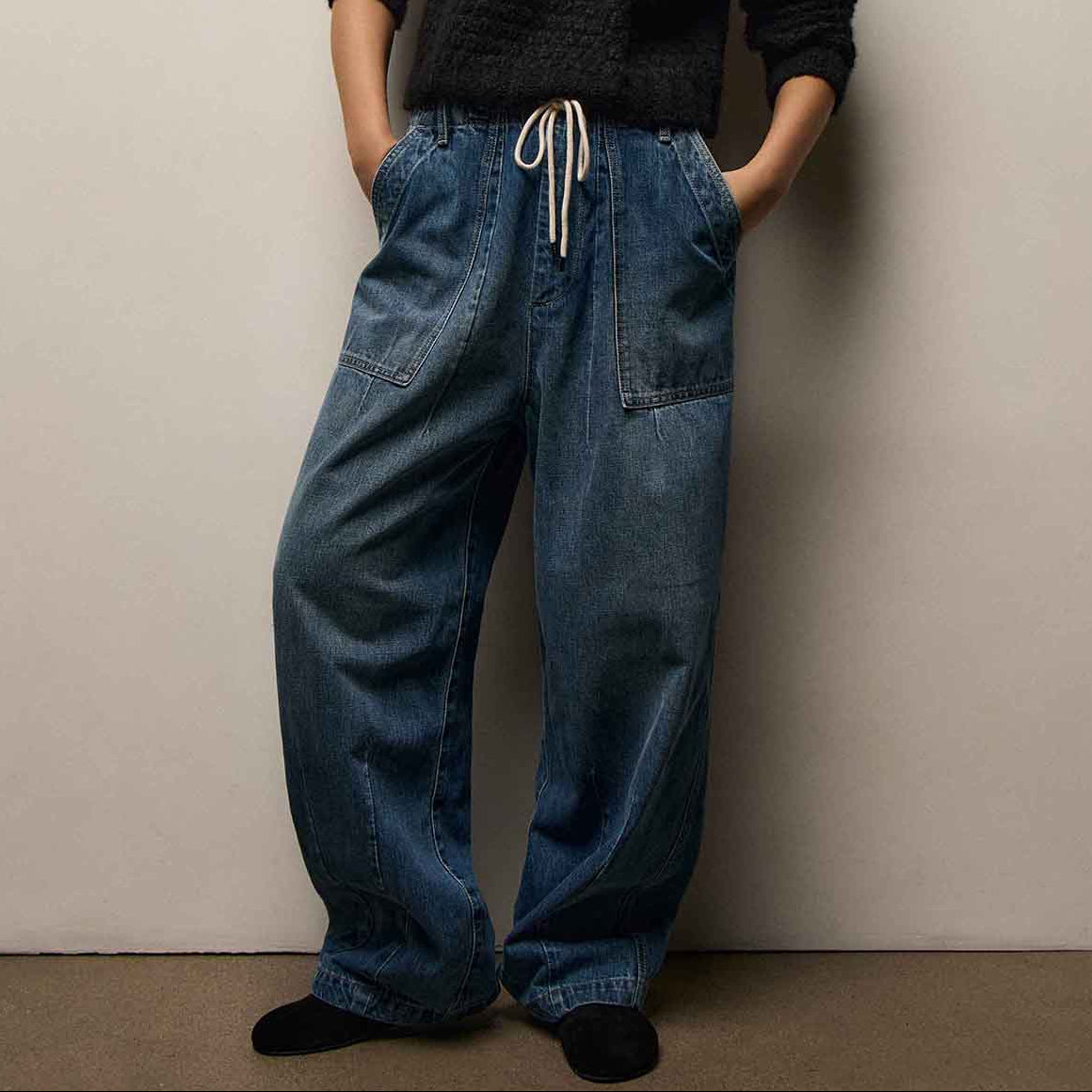 Denim Military Pant in Medium Wash | James Perse Los Angeles
