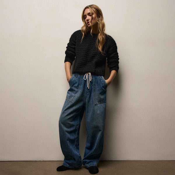 Denim Military Pant in Medium Wash | James Perse Los Angeles