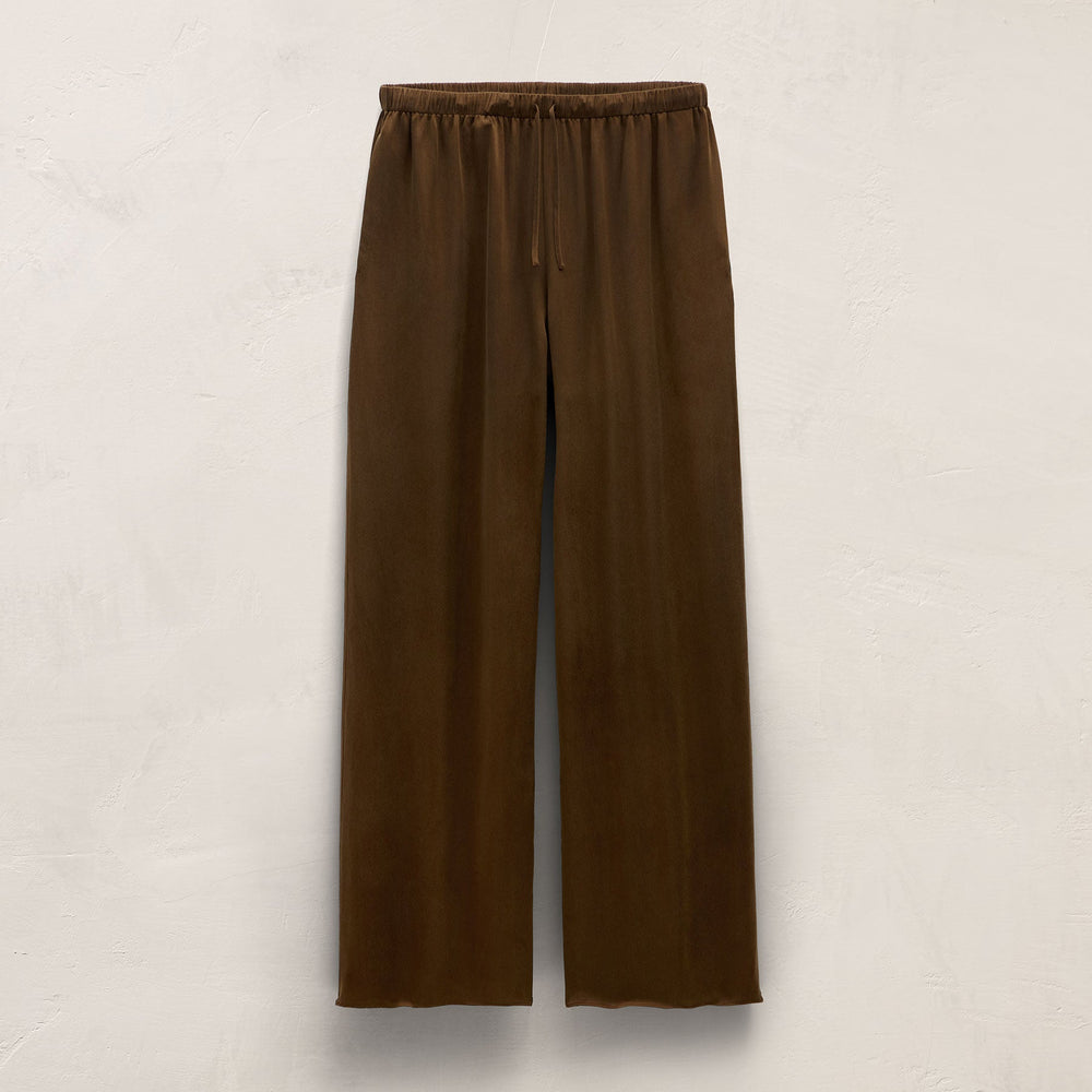 Silk Charmeuse Drawstring Pant in Cocoa | James Perse Los Angeles