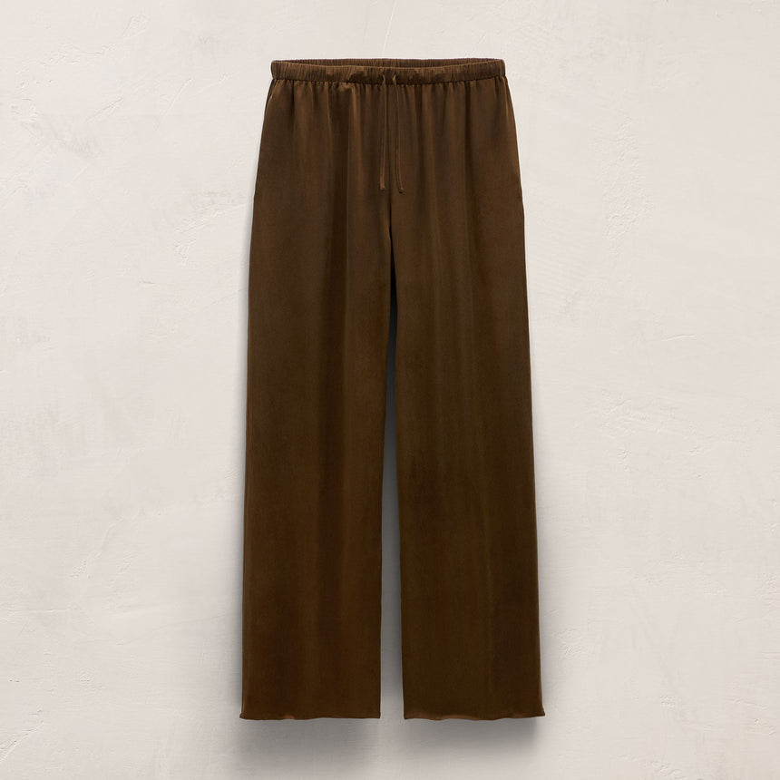 Silk Charmeuse Drawstring Pant in Cocoa | James Perse Los Angeles