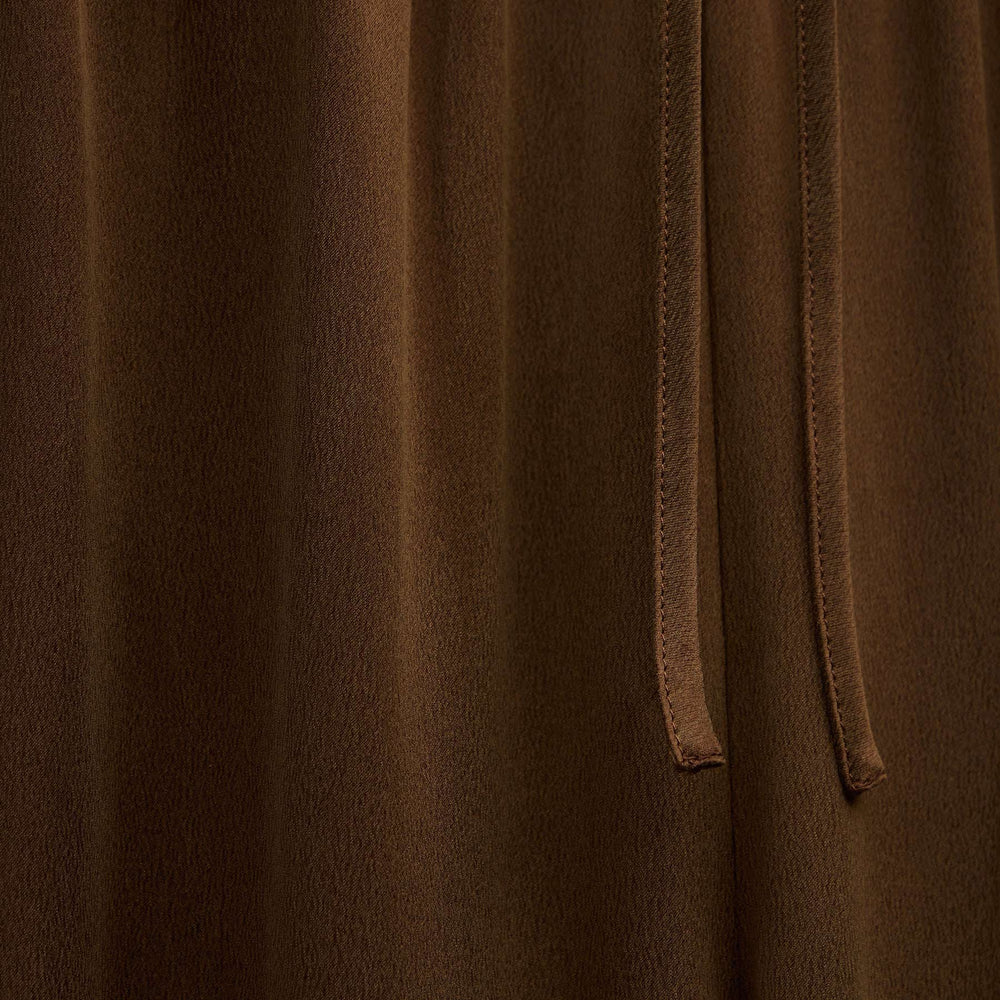 Silk Charmeuse Drawstring Pant in Cocoa | James Perse Los Angeles
