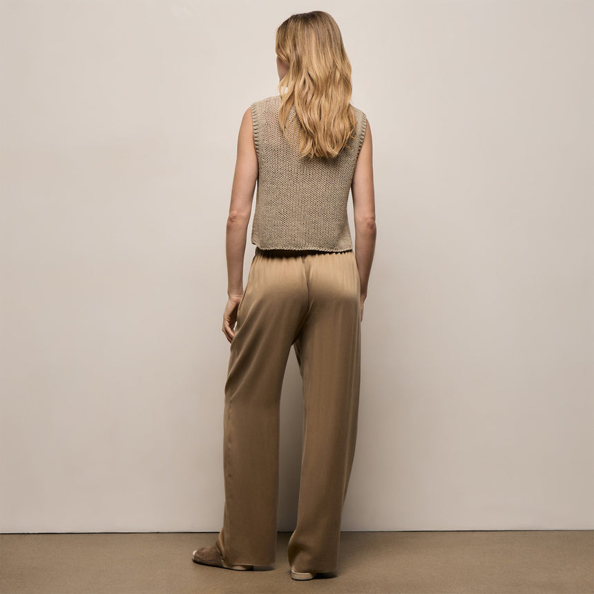 Silk Charmeuse Drawstring Pant in Honey | James Perse Los Angeles