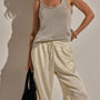 Silk Charmeuse Drawstring Pant in Ivory | James Perse Los Angeles