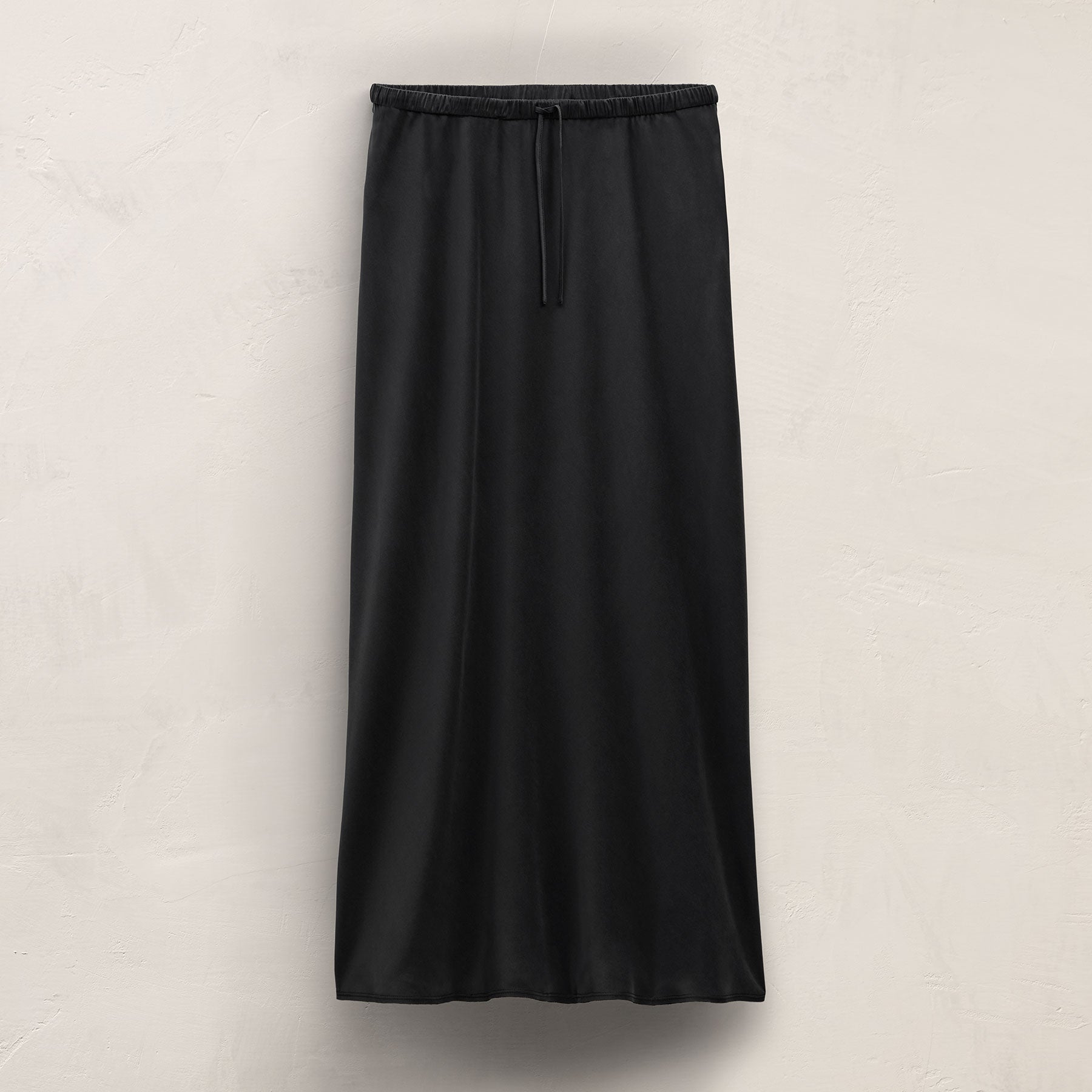 Silk Charmeuse Drawstring Skirt in Black | James Perse Los Angeles
