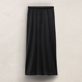 Silk Charmeuse Drawstring Skirt in Black | James Perse Los Angeles