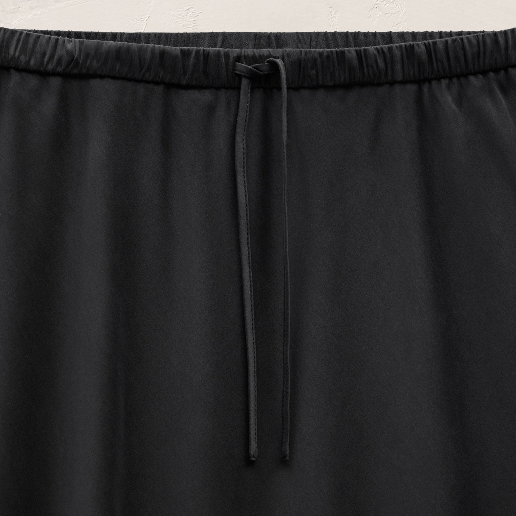 Silk Charmeuse Drawstring Skirt in Black | James Perse Los Angeles