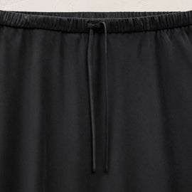 Silk Charmeuse Drawstring Skirt in Black | James Perse Los Angeles