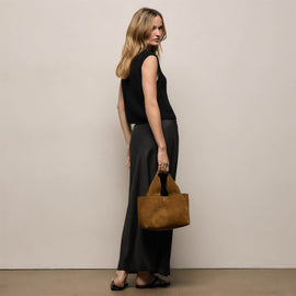Silk Charmeuse Drawstring Skirt in Black | James Perse Los Angeles