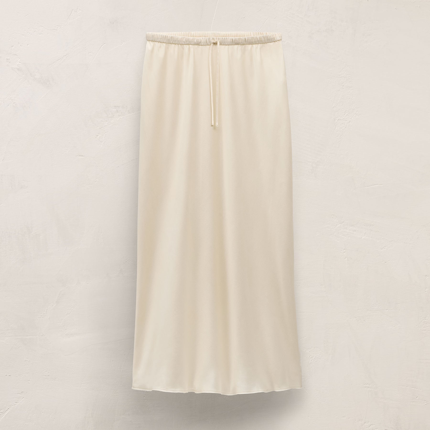 Silk Charmeuse Drawstring Skirt in Ivory | James Perse Los Angeles