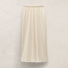 Silk Charmeuse Drawstring Skirt in Ivory | James Perse Los Angeles