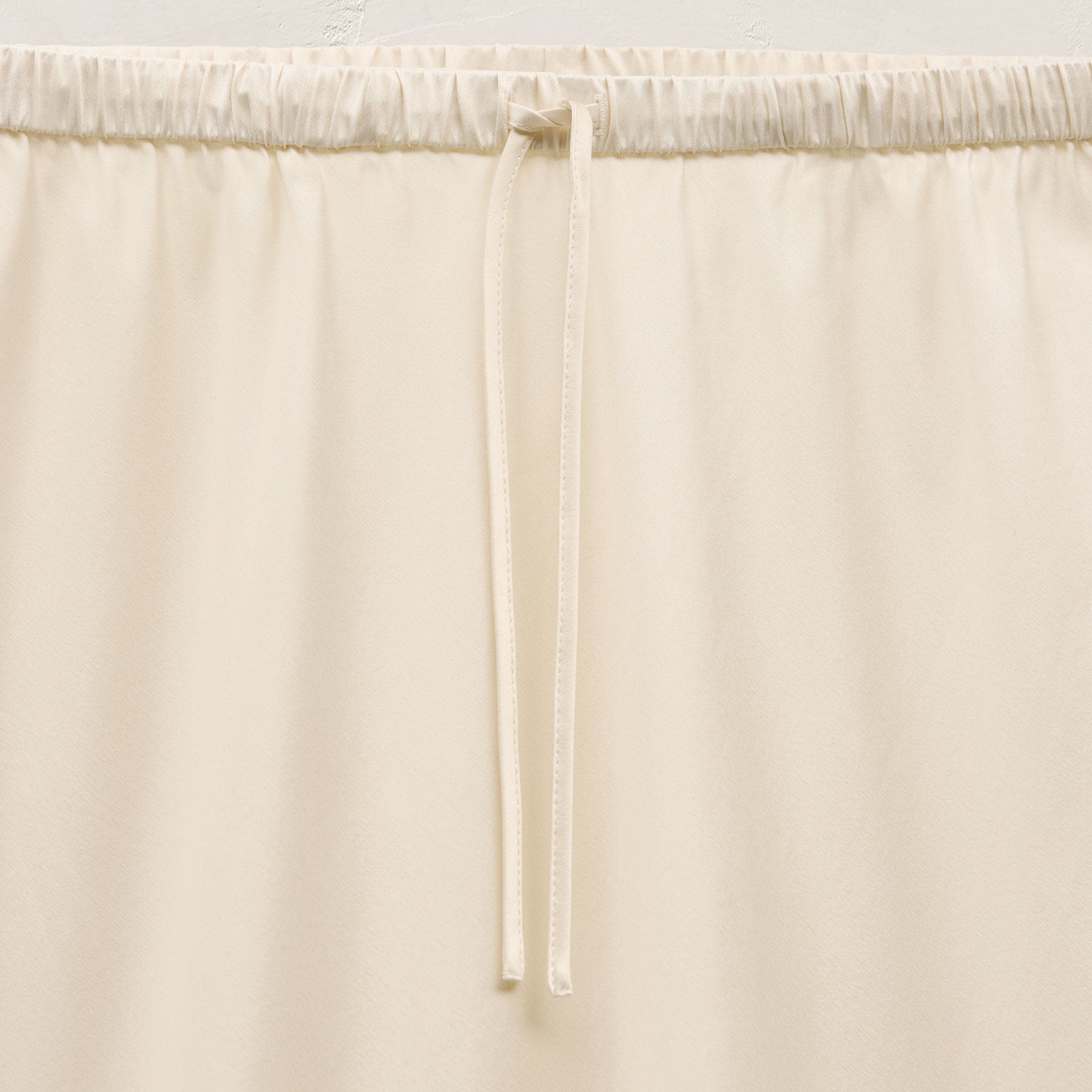 Silk Charmeuse Drawstring Skirt in Ivory | James Perse Los Angeles