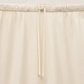 Silk Charmeuse Drawstring Skirt in Ivory | James Perse Los Angeles