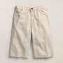 Denim Wide Leg Bermuda Short in Ecru | James Perse Los Angeles