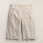 Denim Wide Leg Bermuda Short in Ecru | James Perse Los Angeles