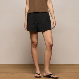 Stretch Poplin Surplus Short in Black | James Perse Los Angeles