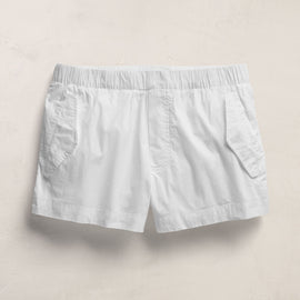 Stretch Poplin Surplus Short in White | James Perse Los Angeles