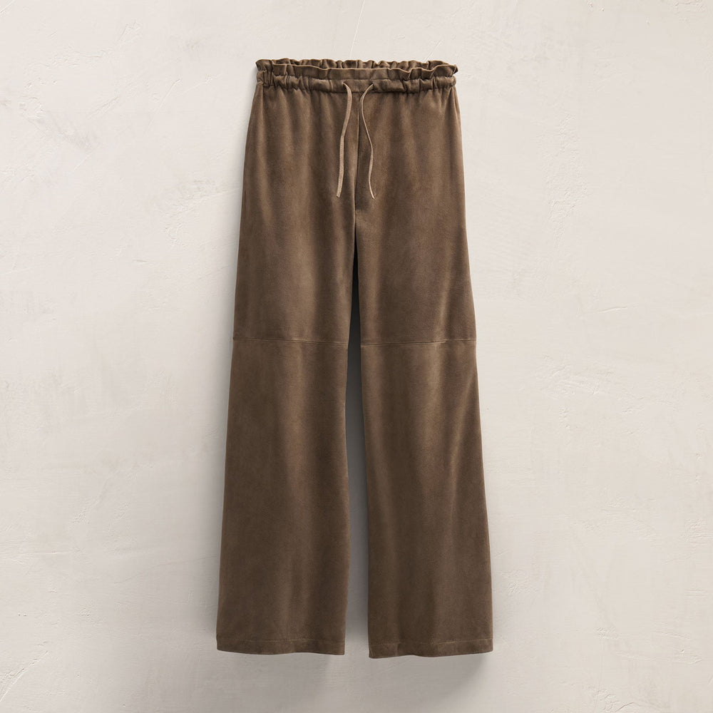 Suede Paperbag Pant in Caribou | James Perse Los Angeles FLAT
