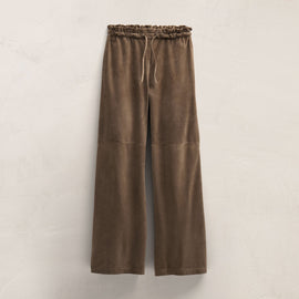 Suede Paperbag Pant in Caribou | James Perse Los Angeles FLAT