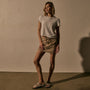 Suede Mini Skirt in Grout | James Perse Los Angeles