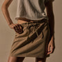 Suede Mini Skirt in Grout | James Perse Los Angeles