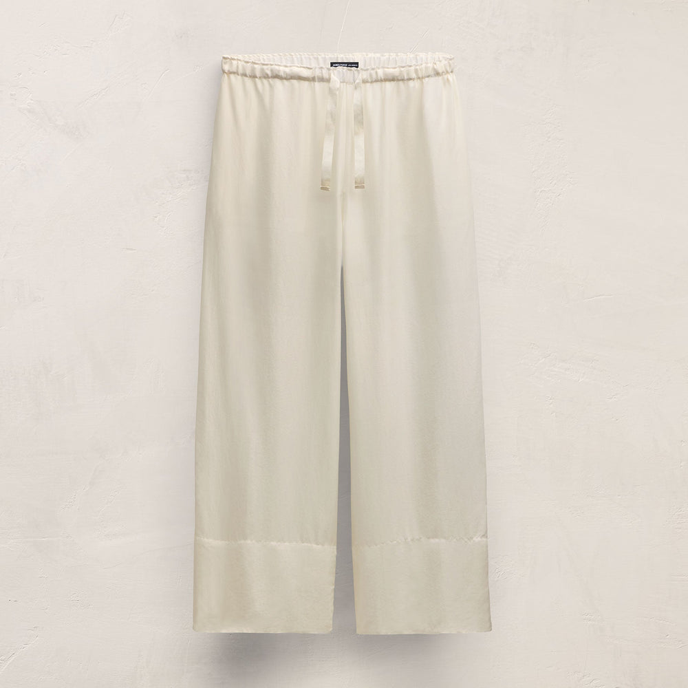 Washed Silk Wide Cuff Pant in Ivory | James Perse Los Angeles