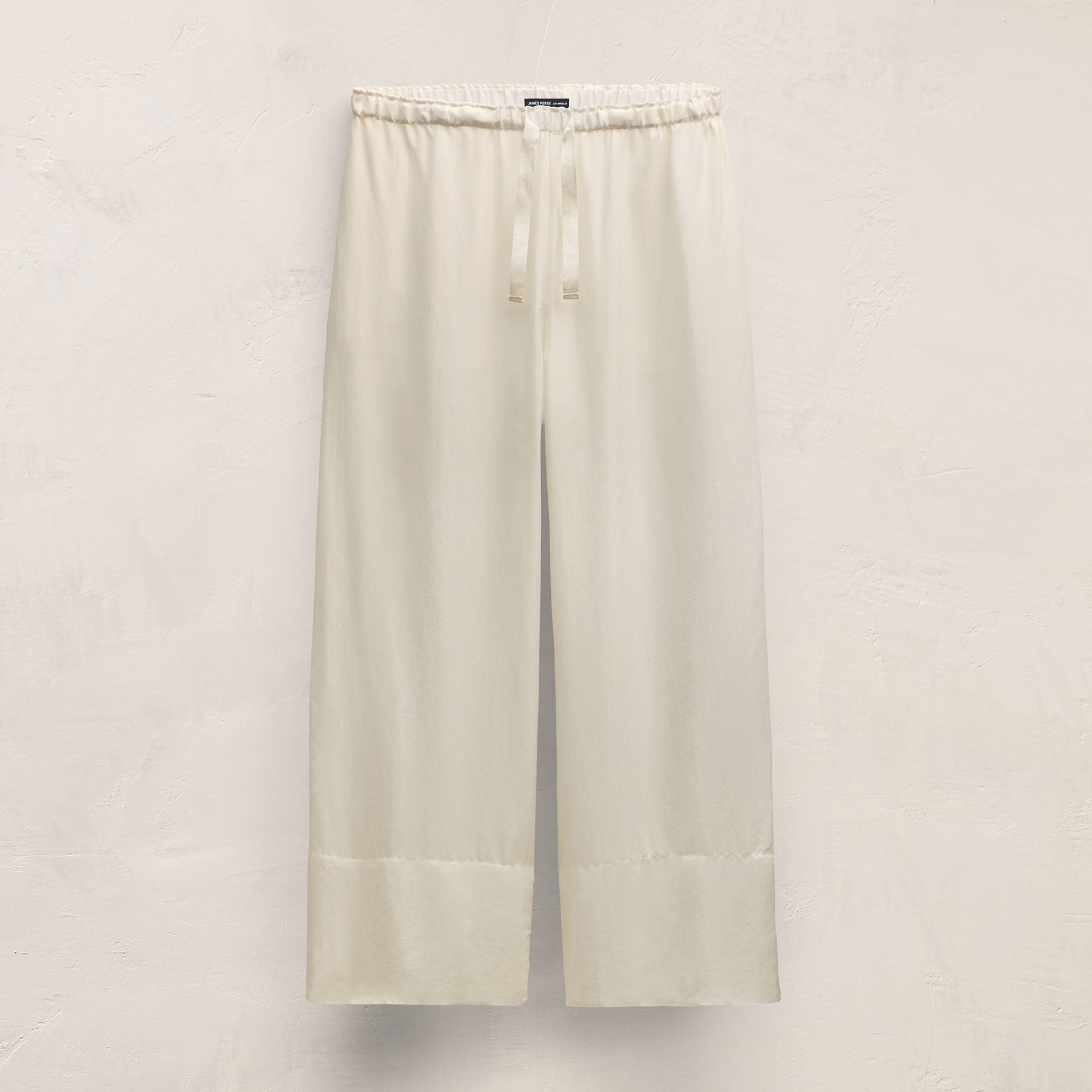 Washed Silk Wide Cuff Pant in Ivory | James Perse Los Angeles