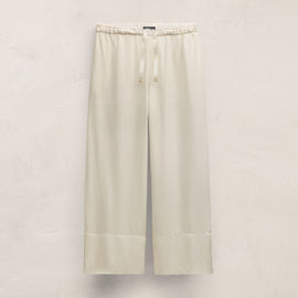 Washed Silk Wide Cuff Pant in Ivory | James Perse Los Angeles