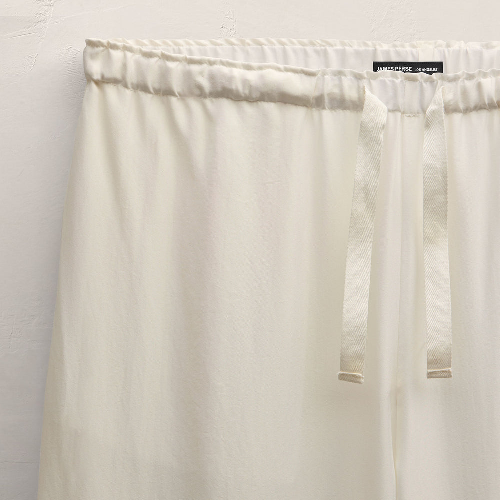 Washed Silk Wide Cuff Pant in Ivory | James Perse Los Angeles