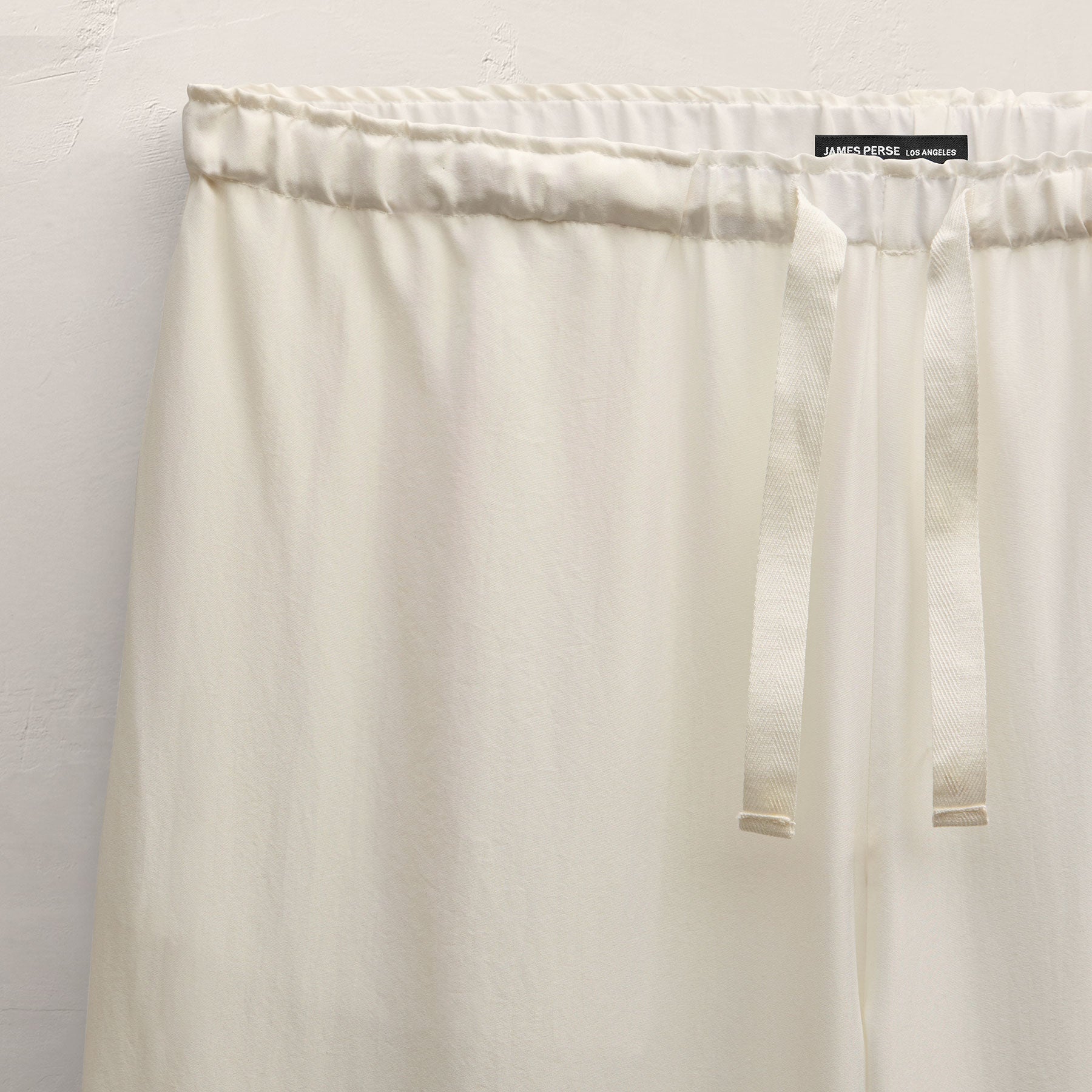 Washed Silk Wide Cuff Pant in Ivory | James Perse Los Angeles