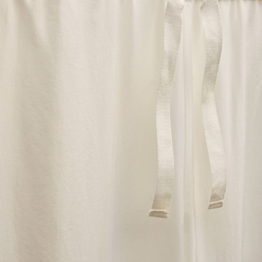 Washed Silk Wide Cuff Pant in Ivory | James Perse Los Angeles