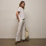 Washed Silk Wide Cuff Pant in Ivory | James Perse Los Angeles