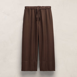 Washed Silk Wide Cuff Pant in Washed Brown | James Perse Los Angeles