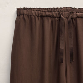 Washed Silk Wide Cuff Pant in Washed Brown | James Perse Los Angeles