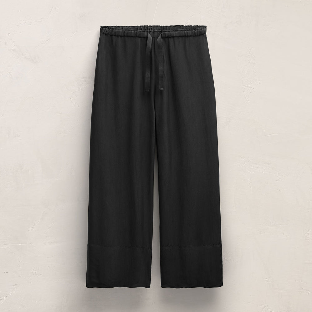 Washed Silk Wide Cuff Pant in Washed Black | James Perse Los Angeles