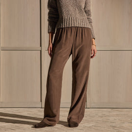 Pull On Silk Pants - Washed Brown | James Perse Los Angeles