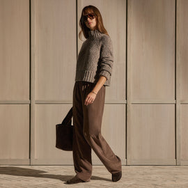 Pull On Silk Pants - Washed Brown | James Perse Los Angeles
