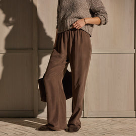 Pull On Silk Pants - Washed Brown | James Perse Los Angeles