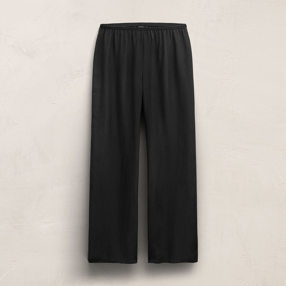 Washed Silk Relaxed Pant - Washed Black
