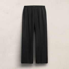Washed Silk Relaxed Pant - Washed Black