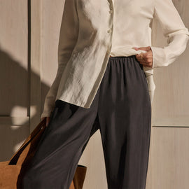 Pull On Silk Pants - Washed Black | James Perse Los Angeles