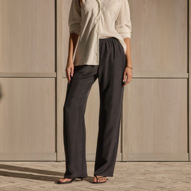 Pull On Silk Pants - Washed Black | James Perse Los Angeles