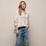 Washed Silk Patch Shirt in Ivory | James Perse Los Angeles